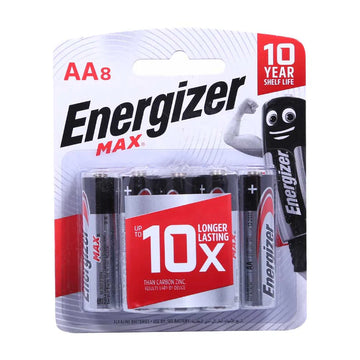 Energizer Max Alkaline AA Batteries Pack of 8