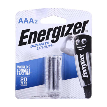 Energizer AAA2 Ultimate Lithium Batteries, Pack of 2