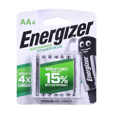 Energizer AA 2000mah Power Plus Batteries Pack of 4